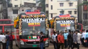 ঢাকা-কাঠমান্ডু রুটে দুটি বাসের পরীক্ষামূলক যাত্রা