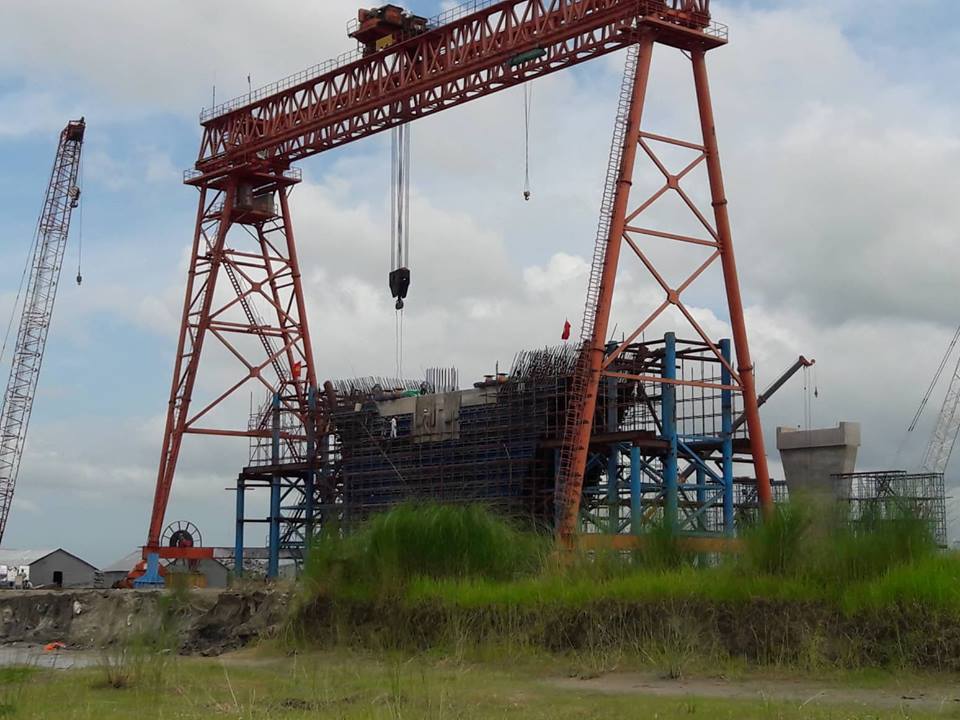 পদ্মা সেতুর ৫ম স্প্যান স্থাপনের প্রস্তুতি
