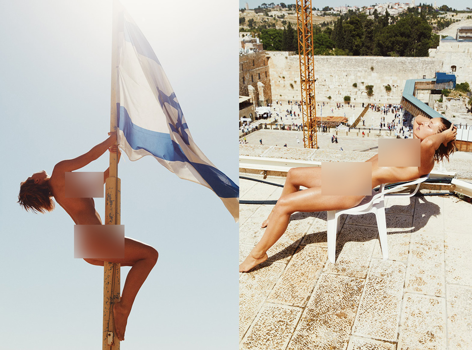 জেরুজালেমের পশ্চিম দেয়ালের সামনে নগ্ন ছবি তুললেন মডেল!