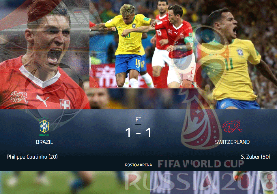 ব্রাজিলকে রুখে দিয়ে সুইজারল্যান্ডের সতর্কবার্তা