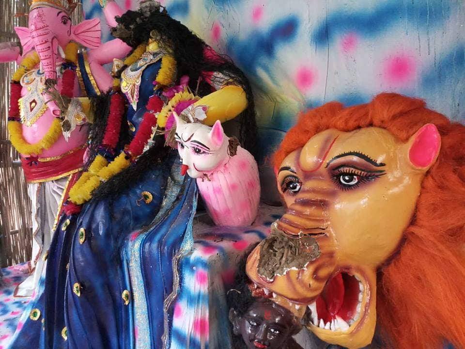 রাজবাড়ীর কালুখালীতে প্রতিমা ভাঙচুর