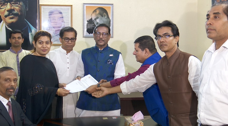 ওবায়দুল কাদেরের সাথে গণতান্ত্রিক ঐক্যফ্রন্ট নেতাদের সাক্ষাৎ