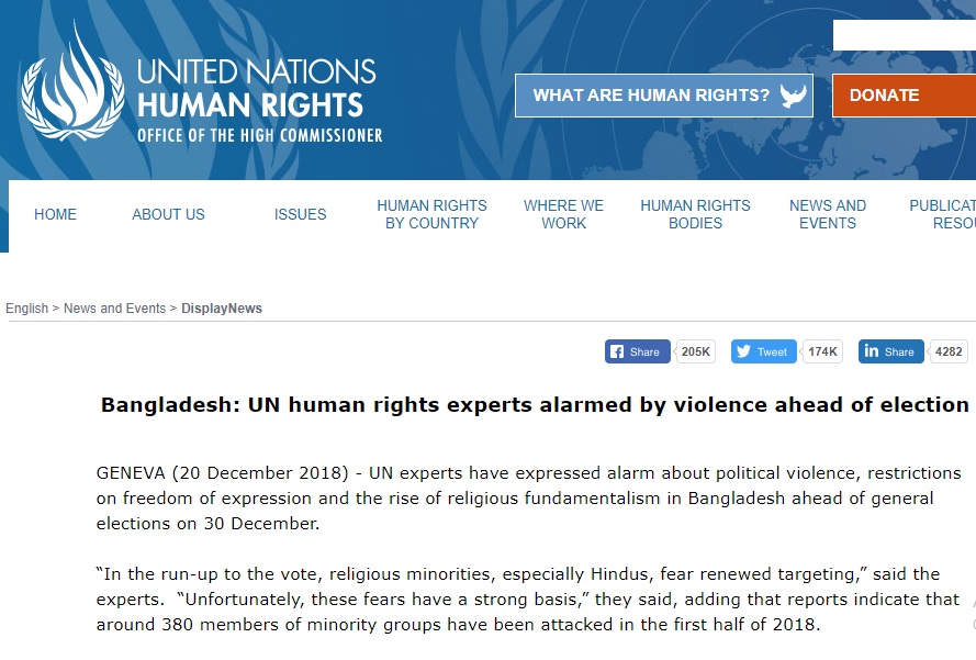 নির্বাচনের আগে সহিংসতায় জাতিসংঘের মানবাধিকার বিশেষজ্ঞদের উদ্বেগ