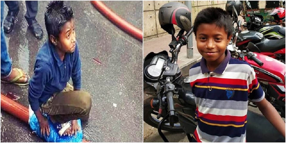 মানুষের জীবন বাঁচাতে পাইপ চেপে ধরে নাঈম