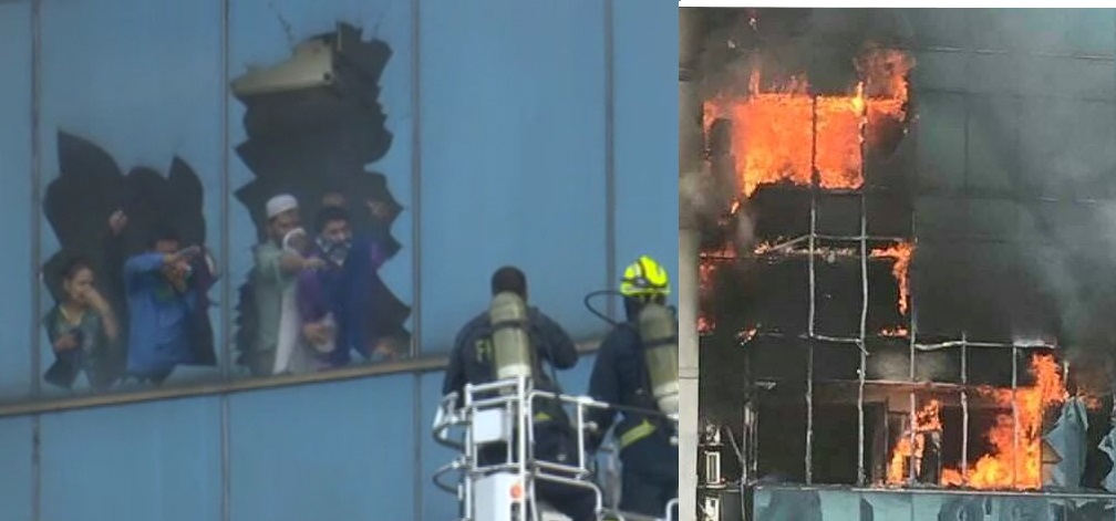 এফআর টাওয়ারে অগ্নিকাণ্ডের ঘটনায় গ্রেফতার ২