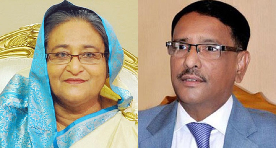 ওবায়দুল কাদেরকে দেখতে হাসপাতালে প্রধানমন্ত্রী