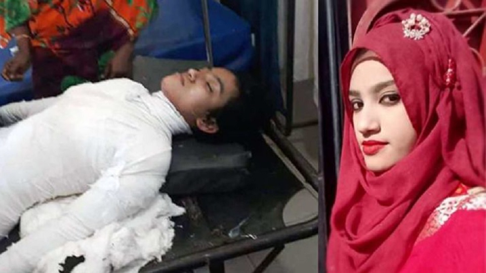 নুসরাত রাফি হত্যায় জড়িতদের শাস্তির দাবিতে ফেনীতে আজও মানববন্ধন