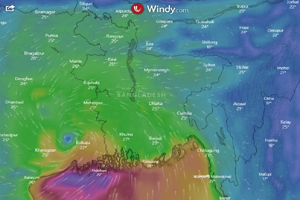 ফণির প্রভাবে বগুড়ায় বাতাসের গতিবেগ বাড়ছে
