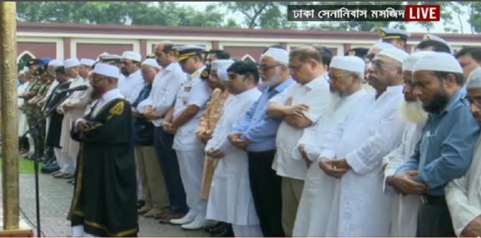 এরশাদের প্রথম জানাজা অনুষ্ঠিত