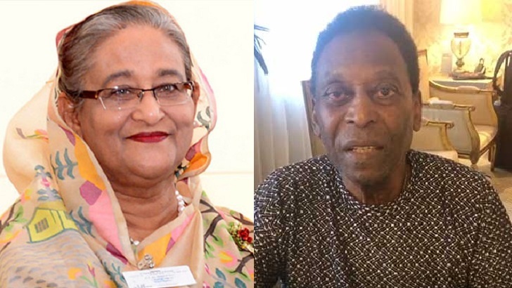 শেখ হাসিনাকে পেলের শুভেচ্ছা বার্তা