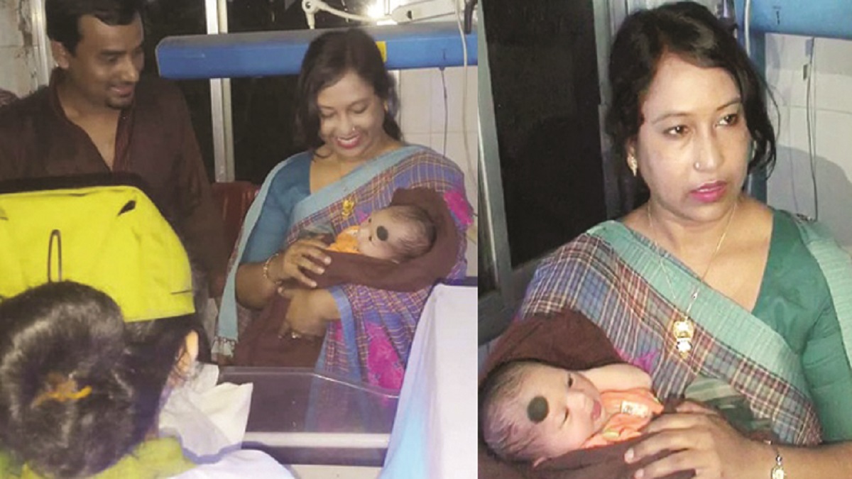 রাস্তায় কুড়িয়ে পাওয়া সেই শিশুটি ডিসির কোলে