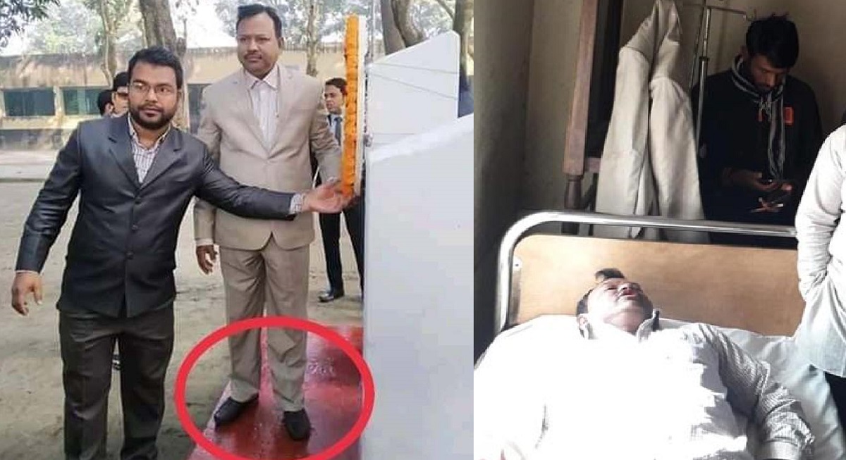 জুতা পায়ে শহীদ মিনারে, সেই অধ্যক্ষের ওপর বিক্ষুব্ধ জনতার হামলা