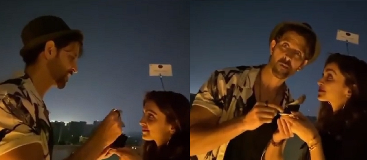 হৃত্বিককে দেখে দীপিকার ‘পড়ে না চোখের পলক’ (ভিডিও)