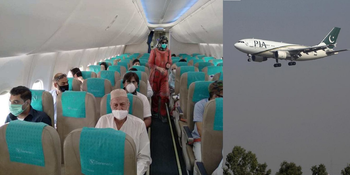 যাত্রীদের শারীরিক দুরত্ব বজায় রেখে পাকিস্তানে অভ্যন্তরীণ ফ্লাইট শুরু