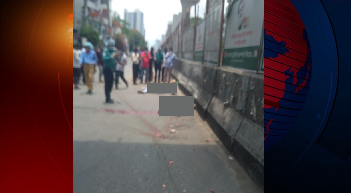 বাংলামোটরে দ্রুতগতির বাসের ধাক্কায় মোটরসাইকেল আরোহীসহ নিহত ২