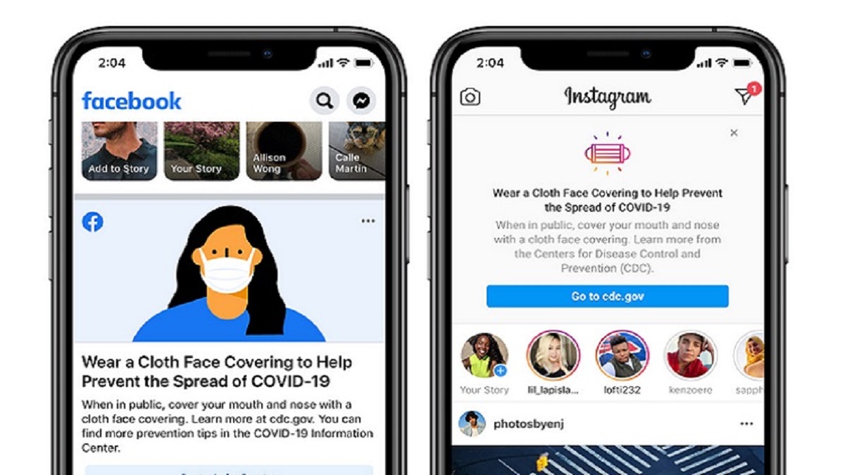 মাস্ক পরায় উৎসাহ দেবে ফেসবুক-ইনস্টাগ্রাম মাস্ক পরায় উৎসাহ দেবে ফেসবুক-ইনস্টাগ্রাম