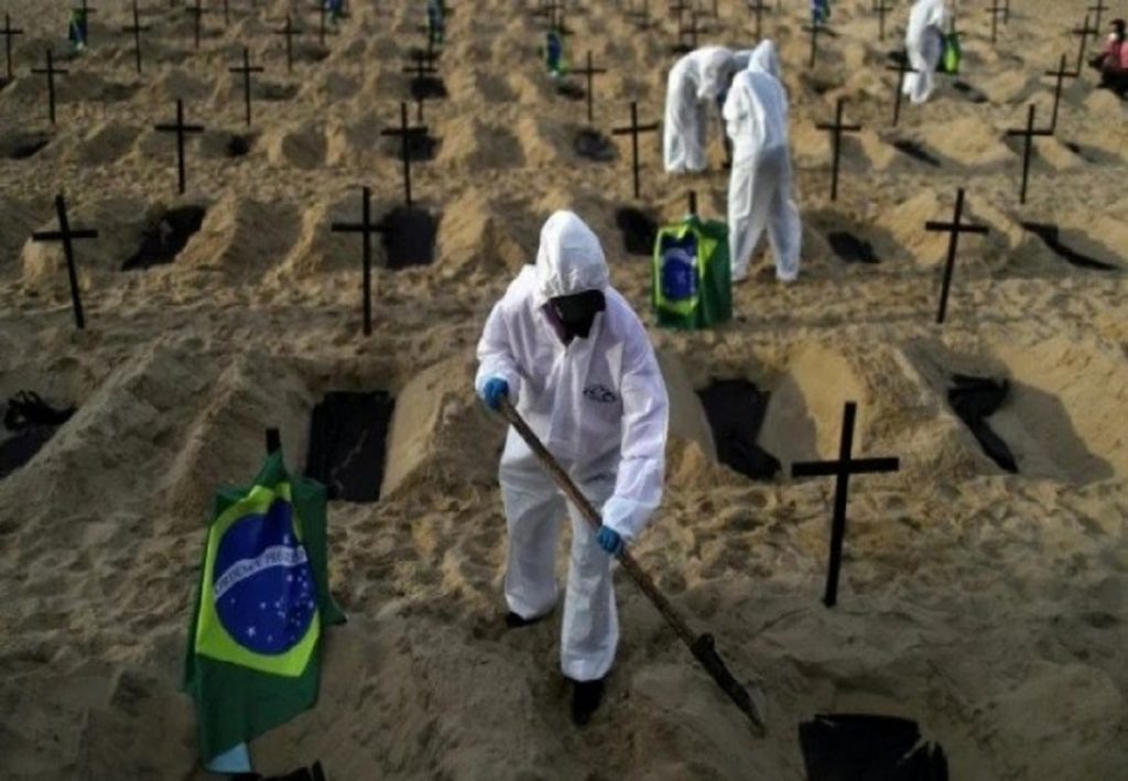ব্রাজিলে করোনায় প্রাণহানি লাখের ঘর ছুঁলো