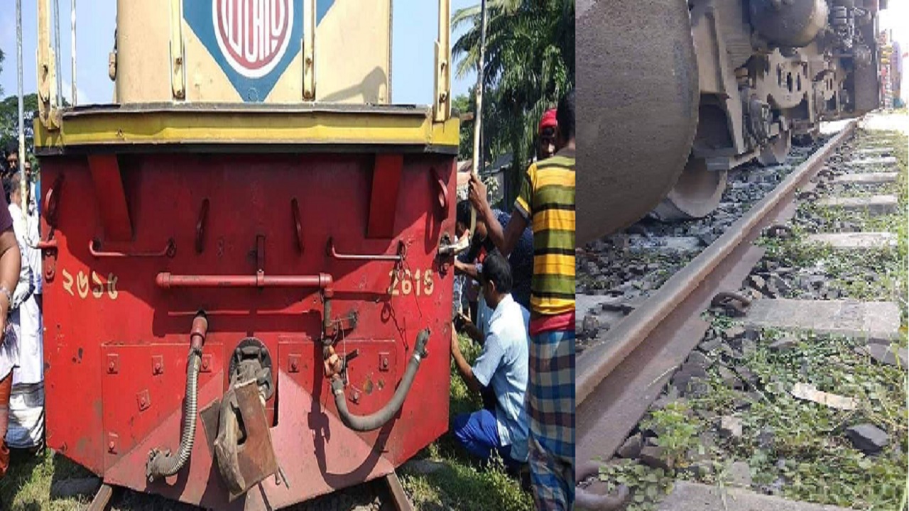 ইঞ্জিন লাইনচ্যুত, উত্তরবঙ্গে সঙ্গে ঢাকার ট্রেন চলাচল বন্ধ