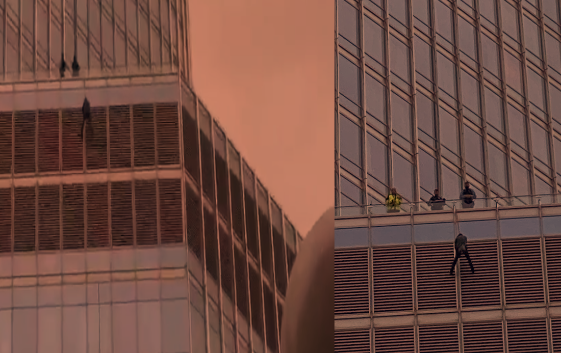 ট্রাম্পের সাথে কথা বলার দাবিতে সুউচ্চ ভবন থেকে ঝুলে পড়লেন তরুণ