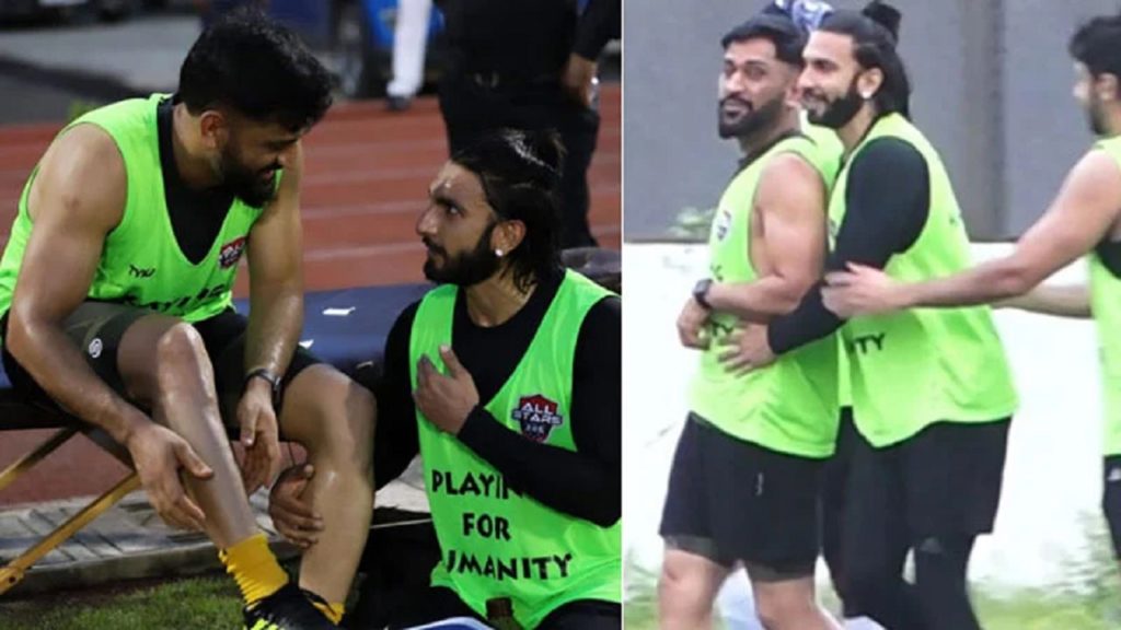 ধোনিকে সামনে পেয়েই জড়িয়ে ধরলেন রণবীর সিং