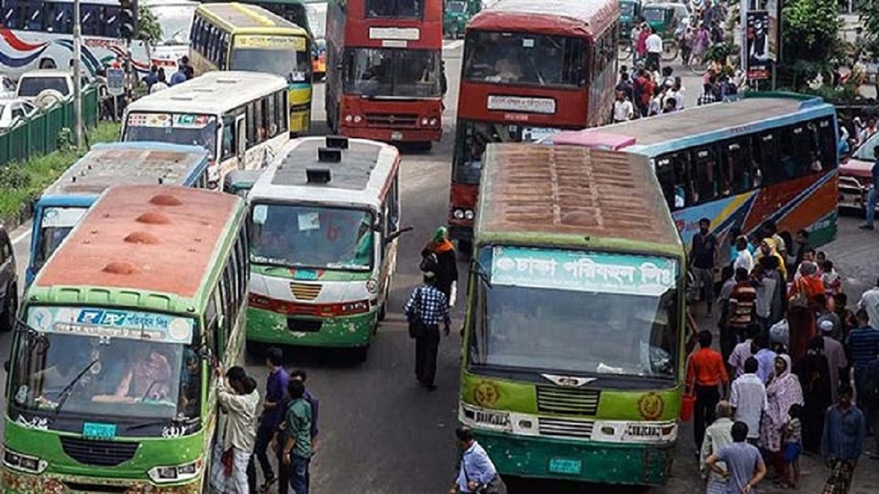 আজ থেকে চলছে শতভাগ বাস আজ থেকে চলছে শতভাগ বাস