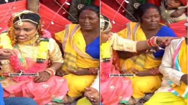বিয়ের আসরে পুরোহিত ও বরকে থাপ্পড় মারলেন কনে (ভিডিও)
