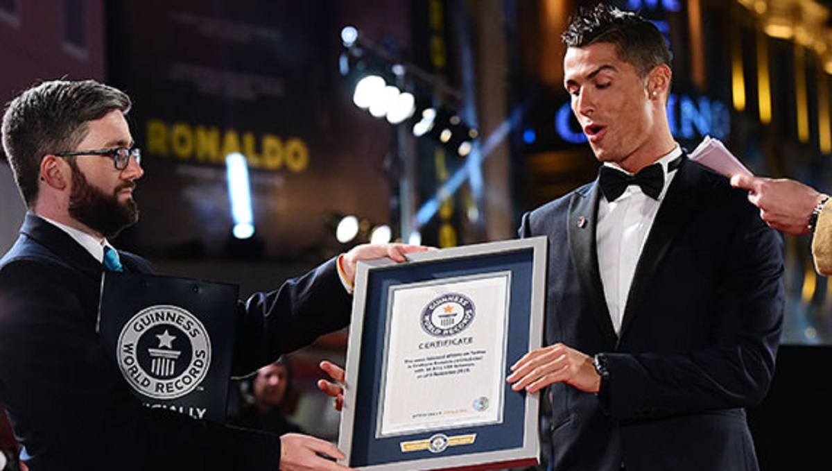 বিশ্বরেকর্ডের স্বীকৃতি পেলেন রোনালদো