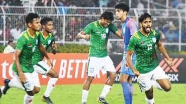 ইয়াসিনের গোলে সমতায় ফিরলো বাংলাদেশ