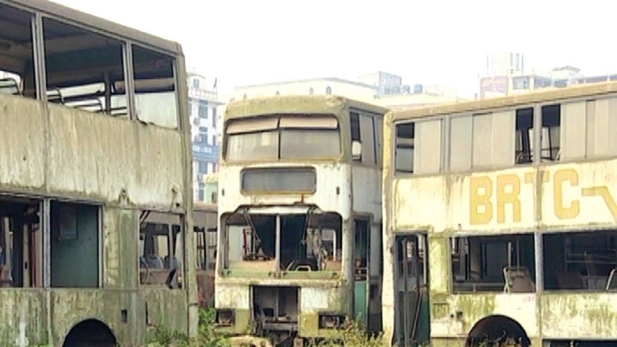 কোটি টাকার ভলভো বাসগুলো বিক্রি হয়েছে ভাঙারি হিসেবে