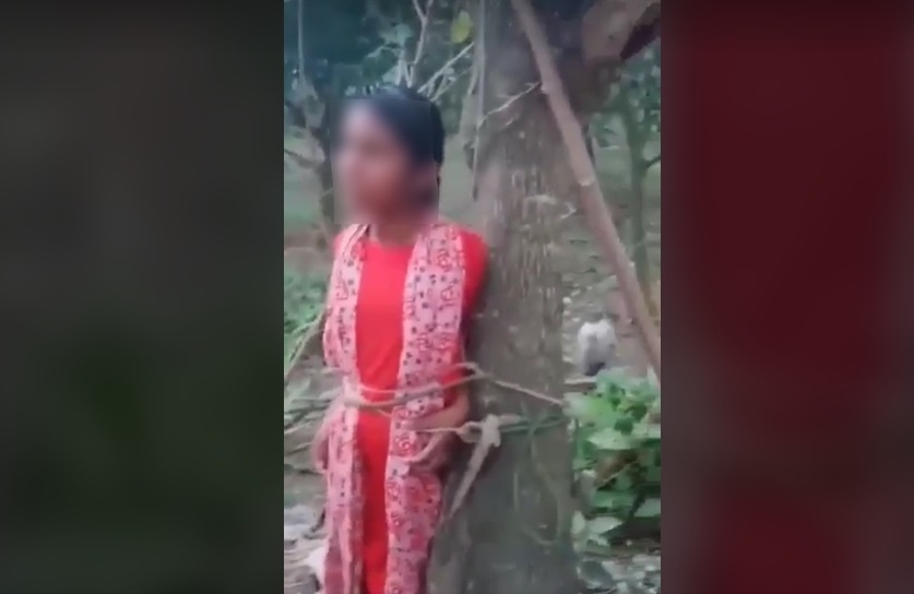 দুইশ টাকা চুরির অভিযোগে কিশোরীকে গাছে বেঁধে নির্যাতন