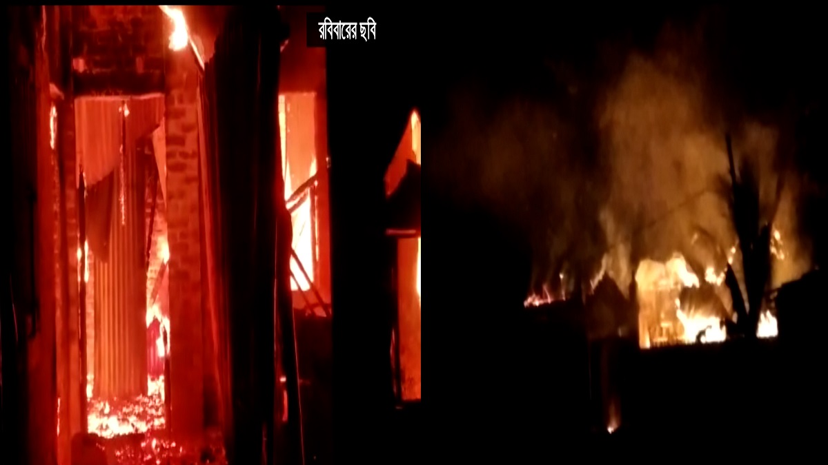 ধর্ম অবমাননার অভিযোগে পীরগঞ্জে বাড়িঘরে আগুন, গ্রেফতার ২০