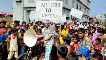 জাতিসংঘকে স্বাগত জানিয়ে ভাসানচরে রোহিঙ্গাদের আনন্দ মিছিল