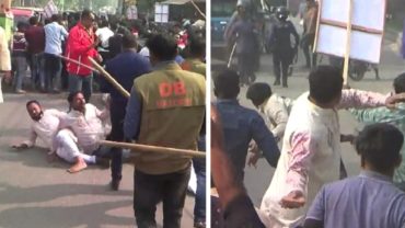 নাটোরে বিএনপি-পুলিশ ব্যাপক সংঘর্ষ, সাংবাদিকসহ আহত ২০ (ভিডিও)