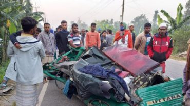 সিরাজগঞ্জে বাস চাপায় সিএনজি চালক নিহত