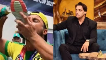 অজিদের জুতোয় মদ ঢেলে পান করাকে ‘জঘন্য’ বললেন শোয়েব (ভিডিও)