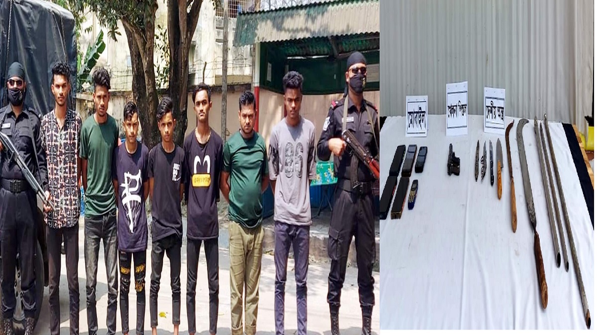 কুমিল্লায় দেশি অস্ত্রসহ ৭ কিশোর গ্যাং সদস্য গ্রেফতার