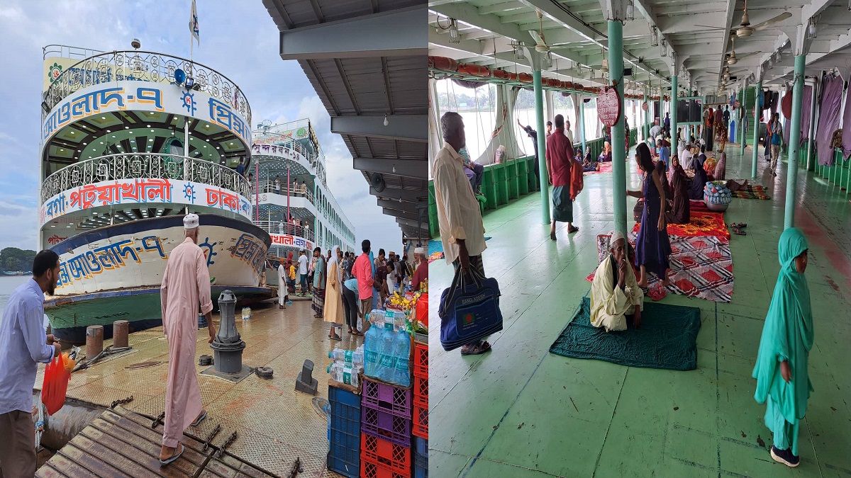 ভাড়া-লঞ্চ কমিয়েও যাত্রী নেই পটুয়াখালীর লঞ্চ ঘাটে