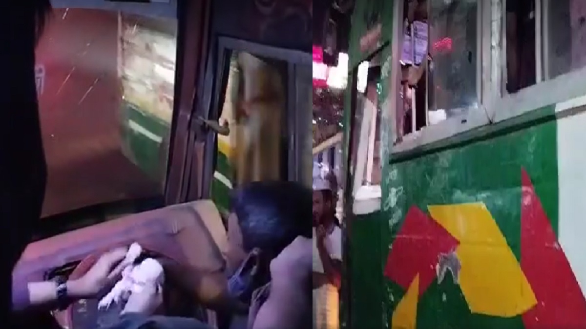 দুই রাইদা বাসের অসুস্থ প্রতিযোগিতা, আঙ্গুল কাটা পড়লো চালকের