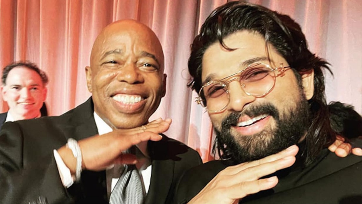 আল্লু আর্জুনের সাথে পুষ্পা স্টাইলে নিউইয়র্কের মেয়রের সেলফি