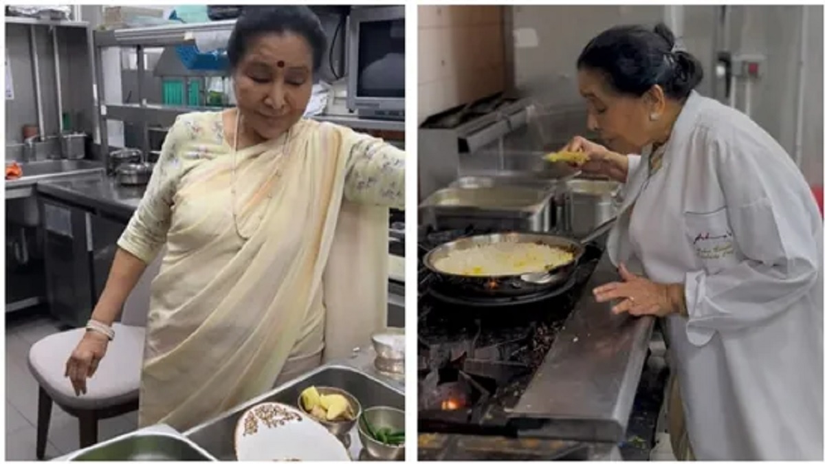 দুবাইয়ের রেস্তরাঁয় পোলাও রাঁধছেন আশা ভোসলে!