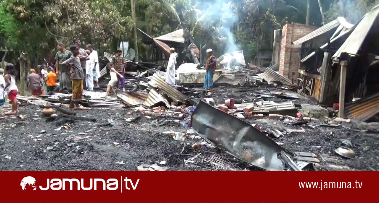 ঝালকাঠিতে প্রতিবেশীর বাড়ি পোড়াতে নিজের ঘরে আগুন দেয়ার অভিযোগ