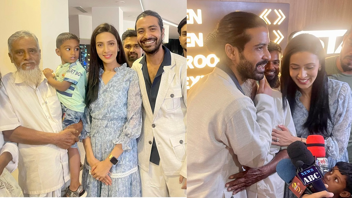‘লুঙ্গি পরা’র কারণে টিকিট না পাওয়া সেই বৃদ্ধের সাথে দেখা করলেন মিম-রাজ