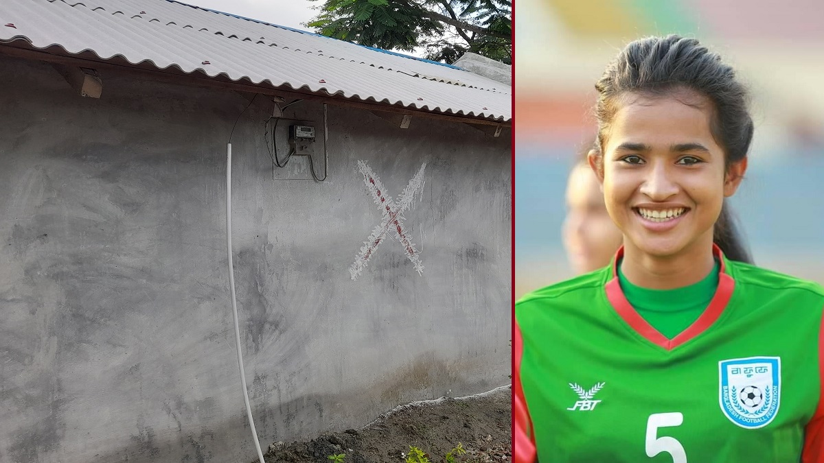 সওজের লাল ক্রস মুছে দিলেন ডিসি, ভাঙা হবে না ফুটবলার মাছুরার বাড়ি