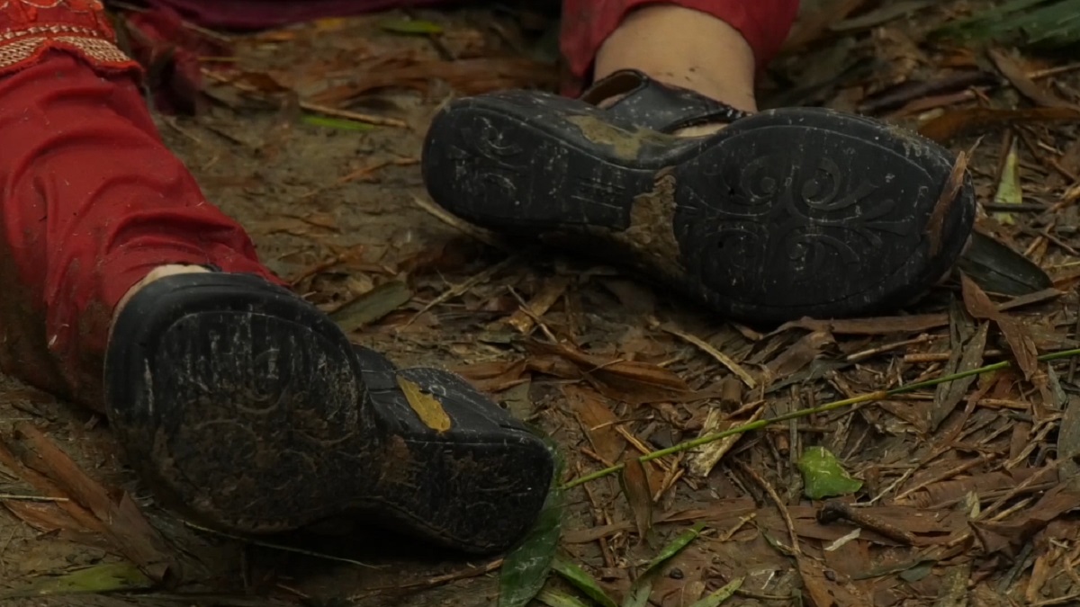 বাঁশঝাড়ে অজ্ঞাত যুবতীর গলাকাটা লাশ দেখে পুলিশকে জানায় স্থানীয়রা