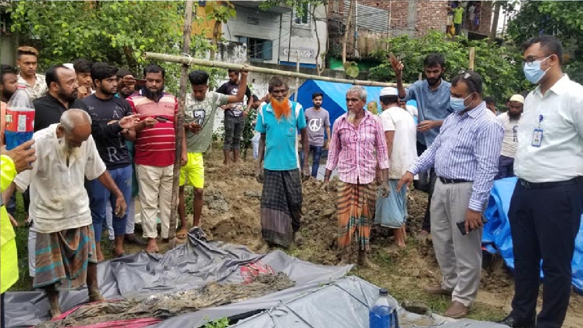 কেরাণীগঞ্জে দাফনের তিন মাস পর যুবকের লাশ উত্তোলন