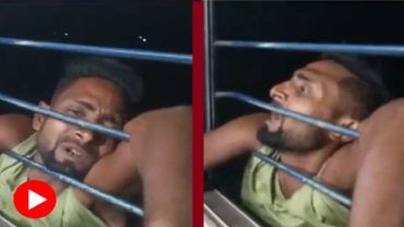 ট্রেনের জানালা দিয়ে মোবাইল চুরির চেষ্টা, ১০ কিলোমিটার পথ ঝুলিয়ে রাখলেন যাত্রীরা (ভিডিও)