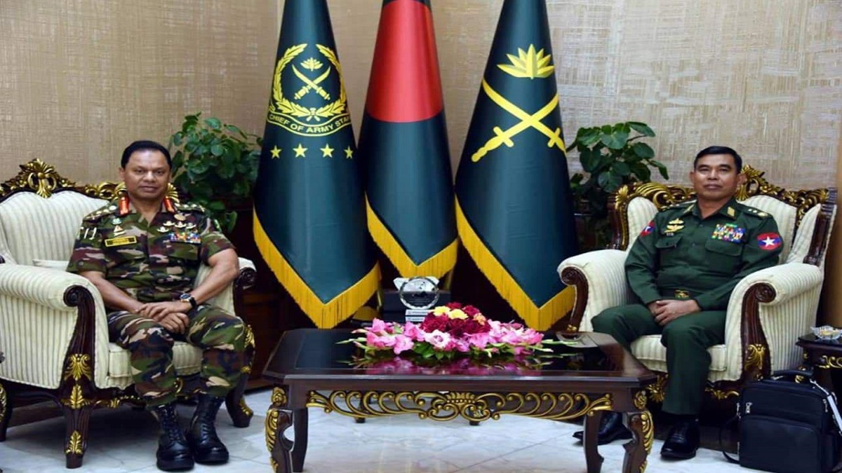 সেনাপ্রধানের সাথে মিয়ানমার সেনাবাহিনীর প্রতিনিধি দলের সৌজন্য সাক্ষাৎ