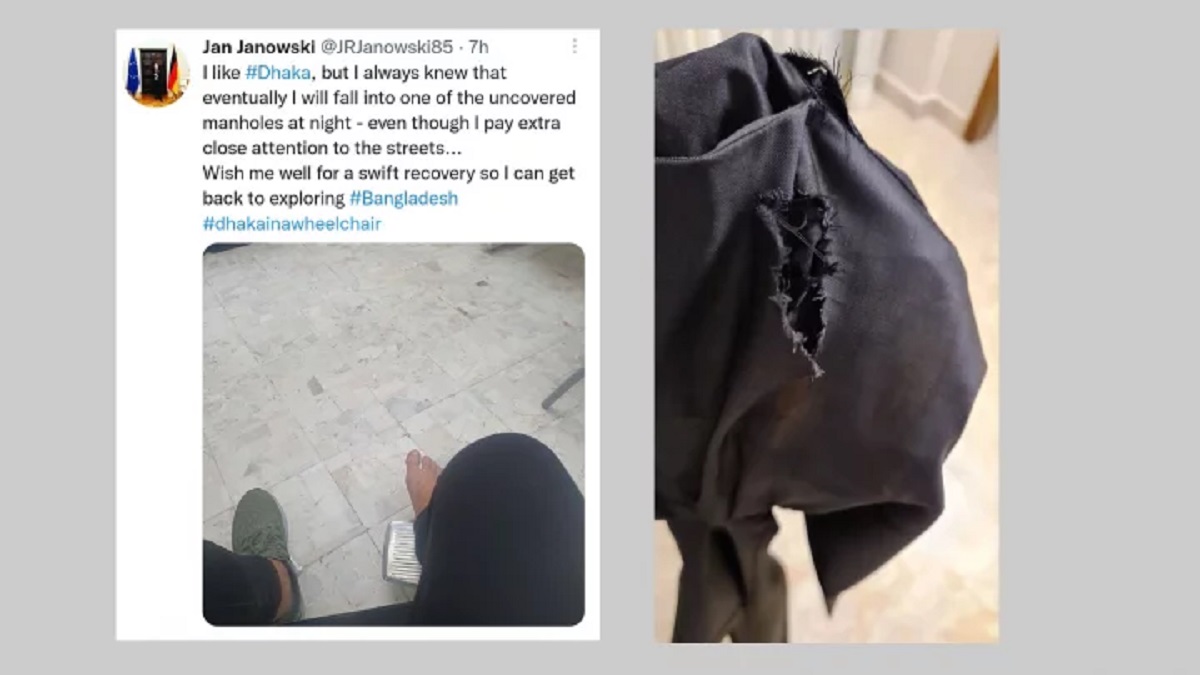 রাজধানীতে ম্যানহোলে পড়ে আহত জার্মান উপরাষ্ট্রদূত