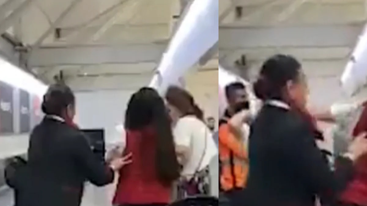 বিমান ধরতে না পেরে কর্মীদের পেটালেন মেক্সিকান নারী