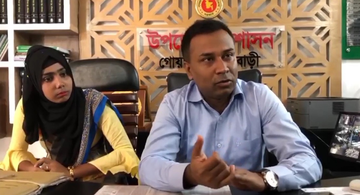 গোয়ালন্দে এক ঘণ্টার প্রতীকী ইউএনও হলেন স্কুলছাত্রী ফারজানা